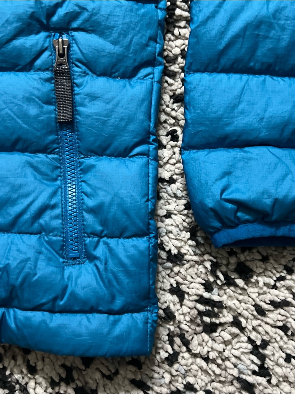 Patagonia Boys Down Sweater Jacket Blue Puffer 68245 Full Zip Size 7-8Y - Picture 8 of 16